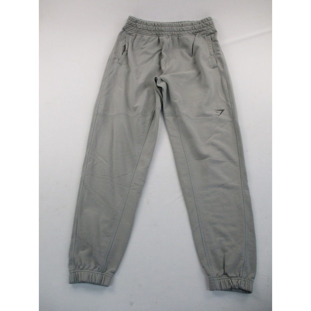 Gymshark Joggers Mens Small Grey French Terry Athletic Sweatpants Logo A4A7V